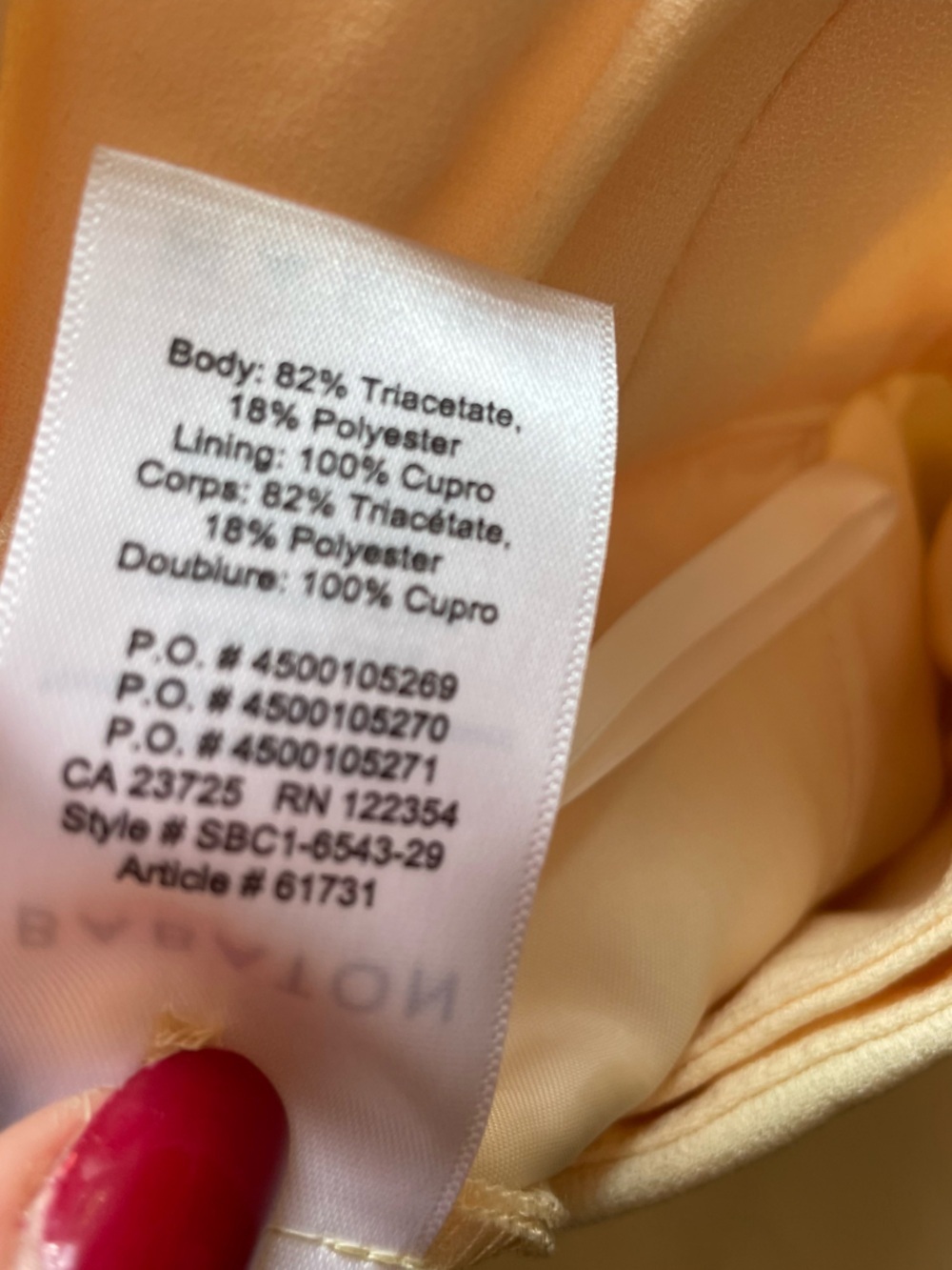 Babaton Hikaru Skort Butter Yellow Skirt With Shorts Dressy Size 12 NWOT - Picture 8 of 9
